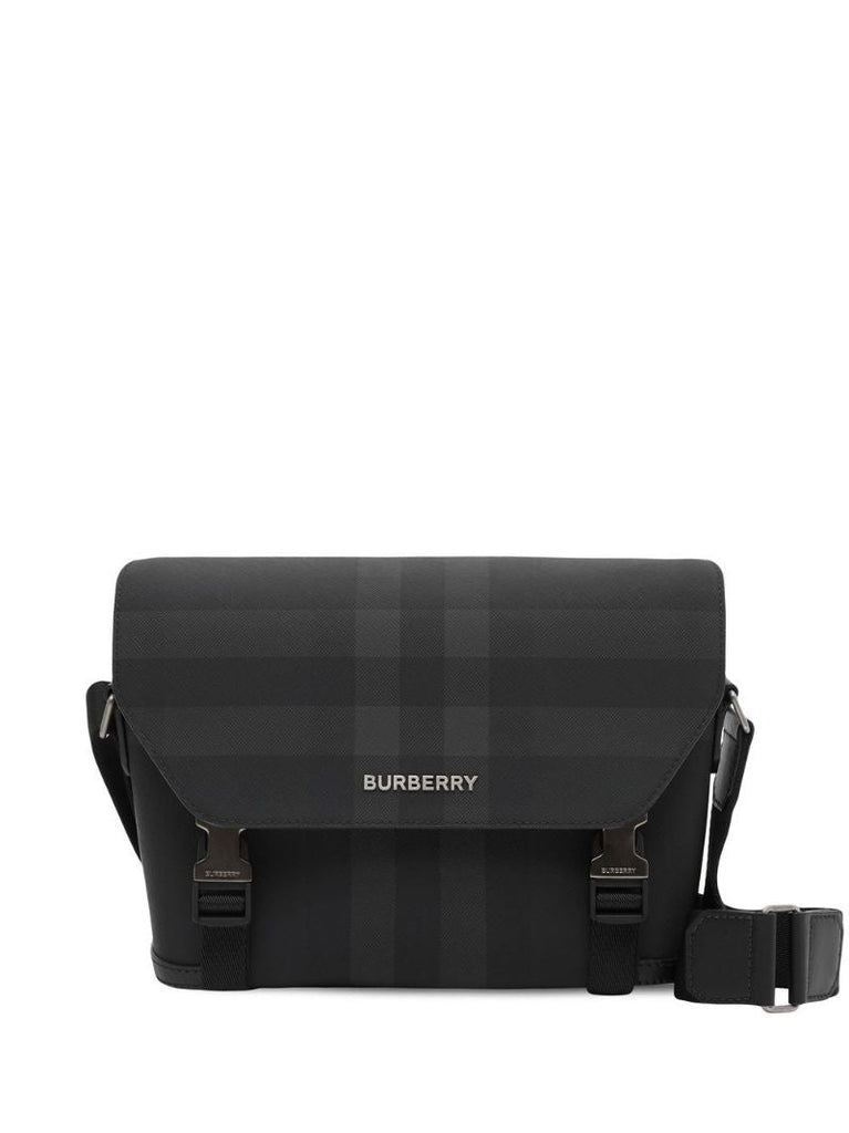 Black Check Small Wright Messenger Bag