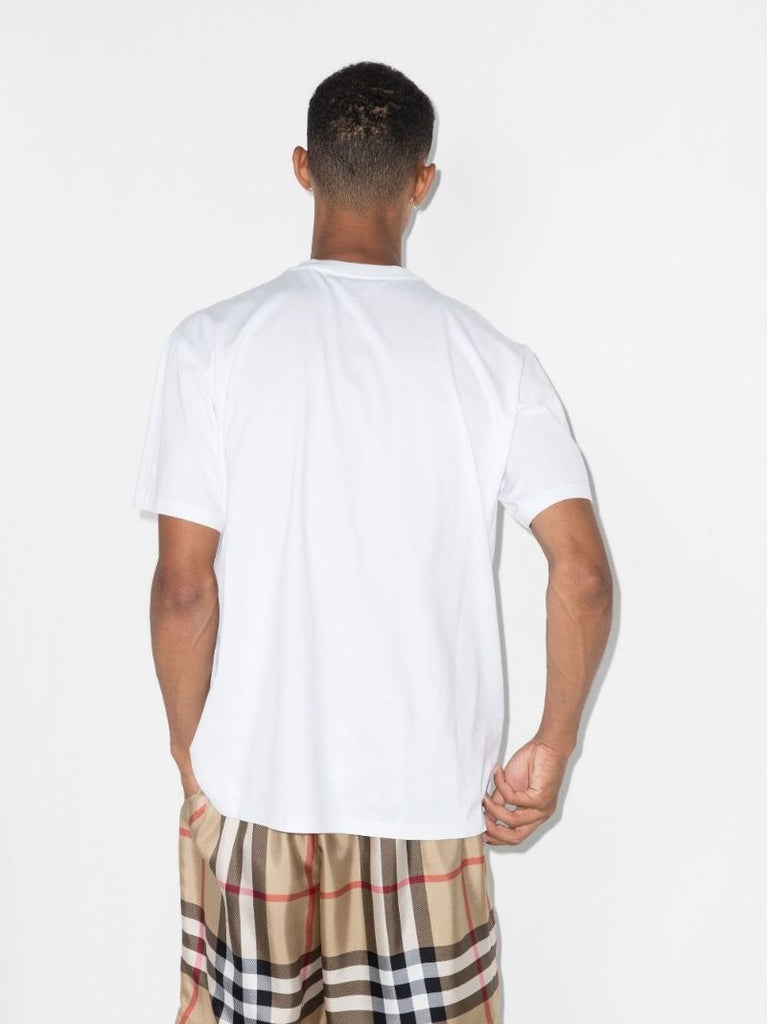 White Graphic Print Cotton T-shirt