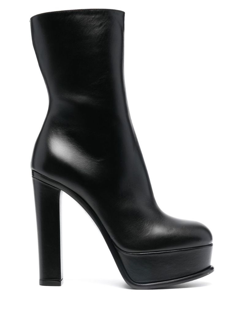 Black 135 Platform Leather Boots