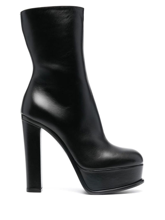 Black 135 Platform Leather Boots