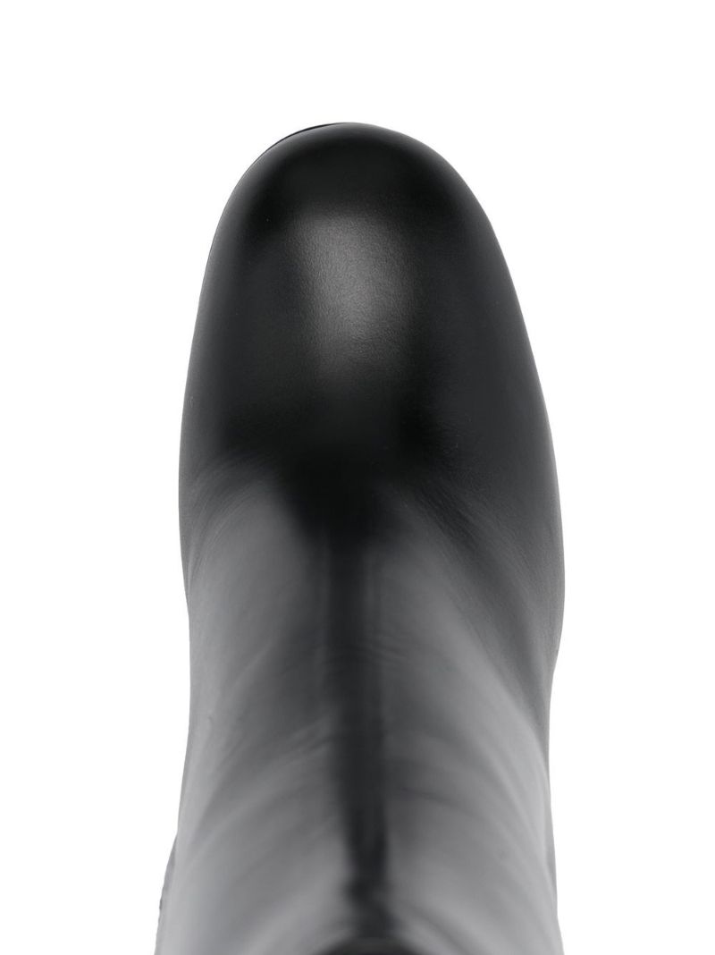Black 135 Platform Leather Boots