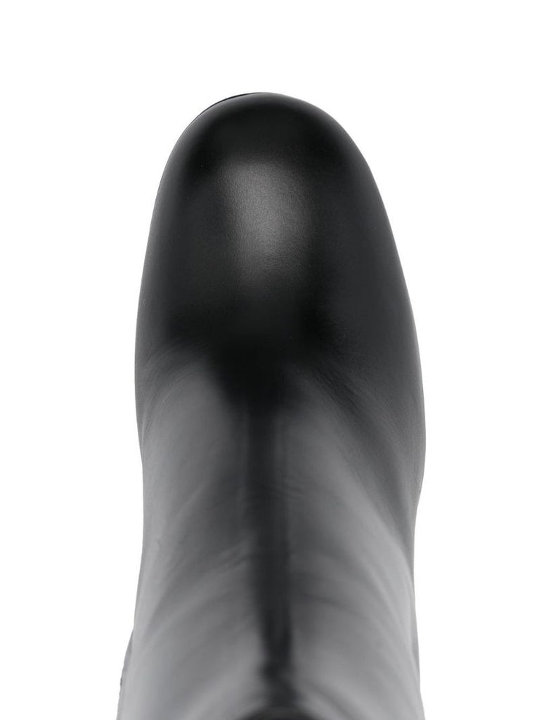 Black 135 Platform Leather Boots