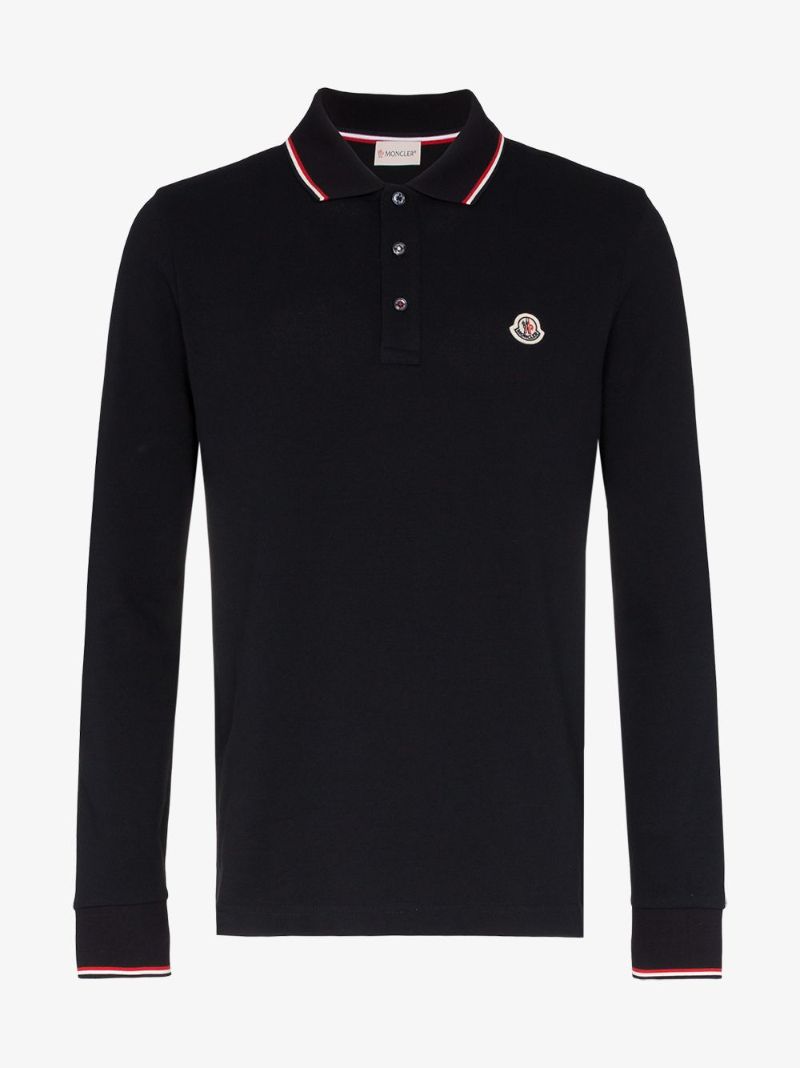 Long Sleeve Cotton Polo Top