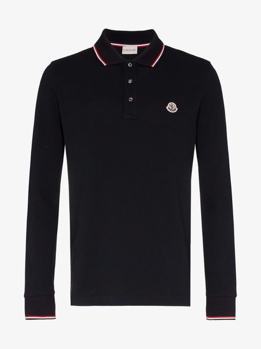 Long Sleeve Cotton Polo Top