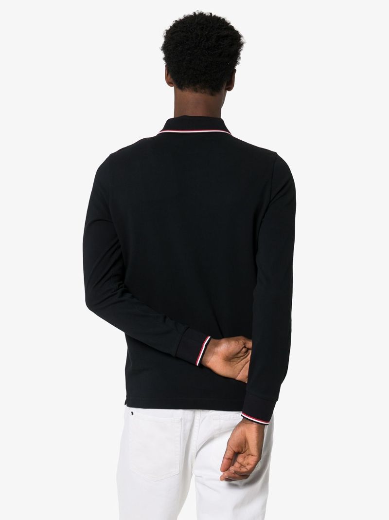 Long Sleeve Cotton Polo Top