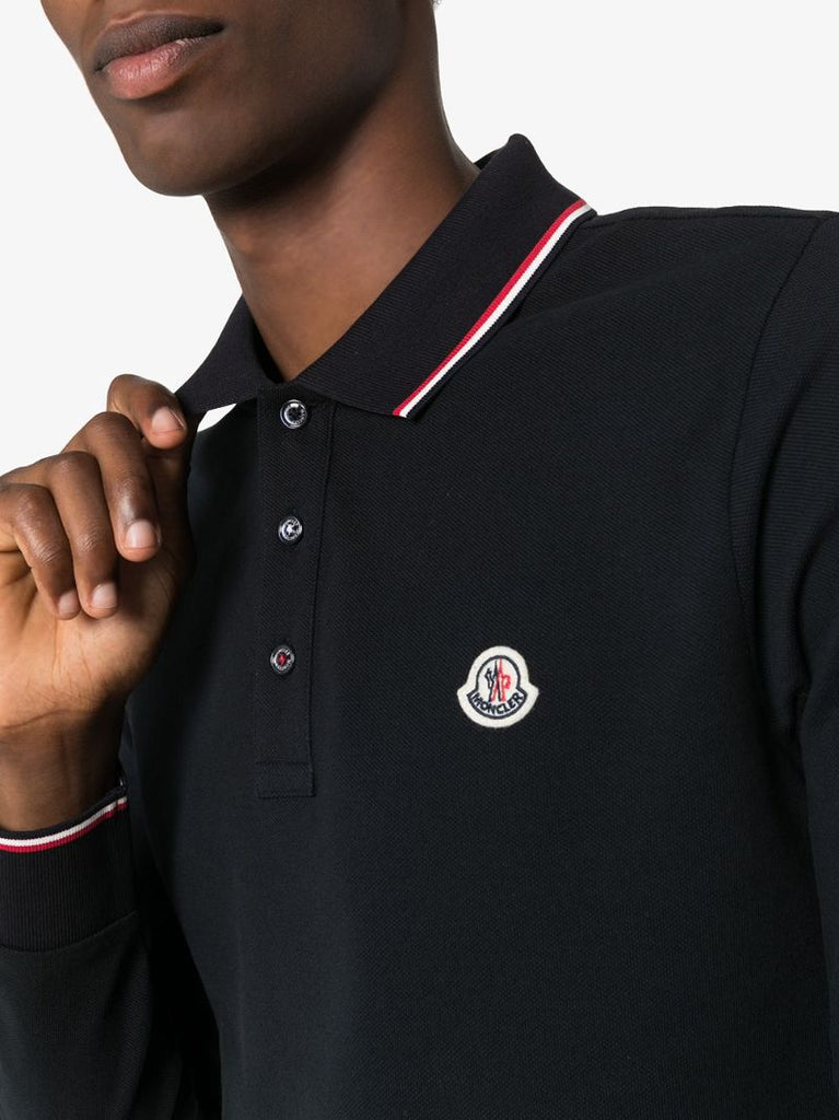 Long Sleeve Cotton Polo Top