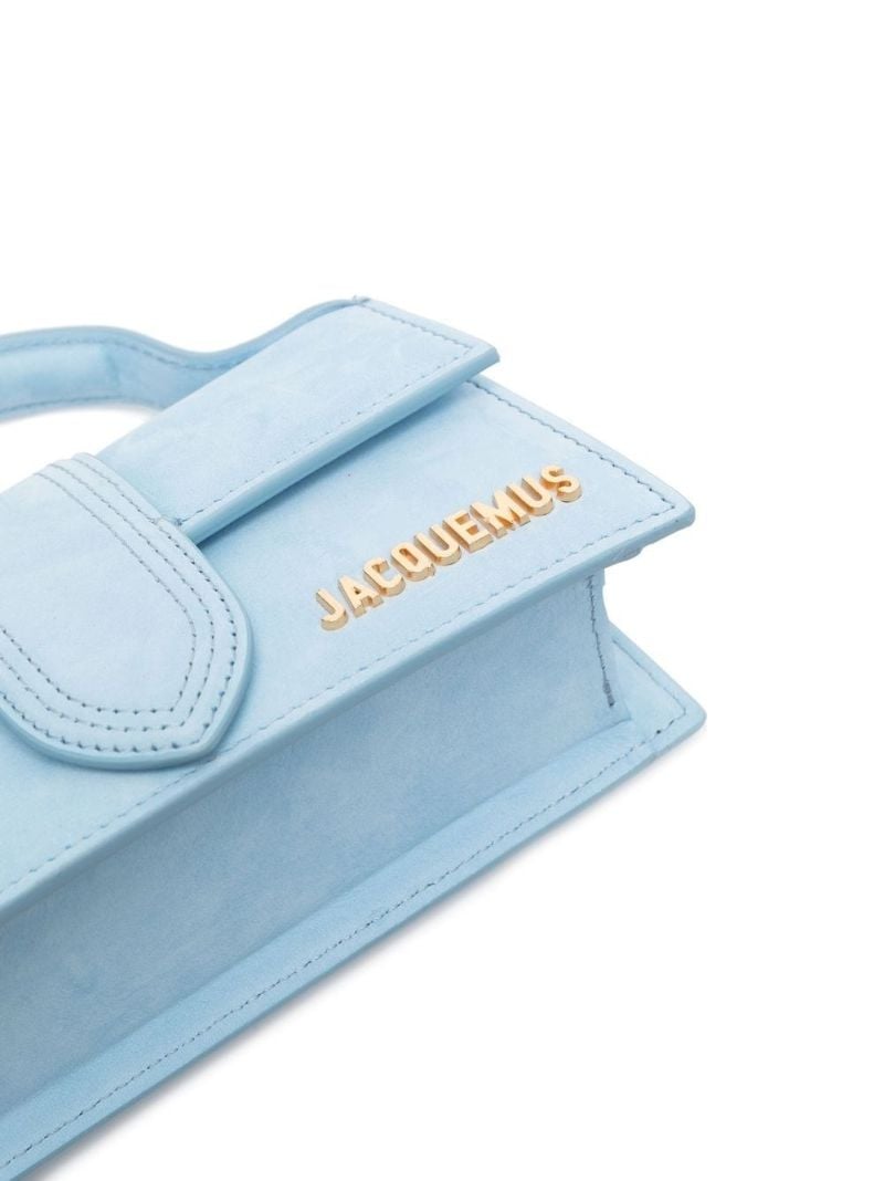 Blue Le Bambino Mini Suede Shoulder Bag