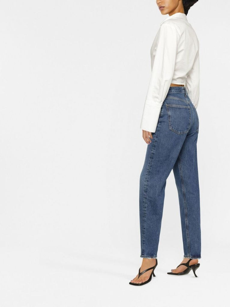 Blue '90s Pinch High-rise Straight Jeans