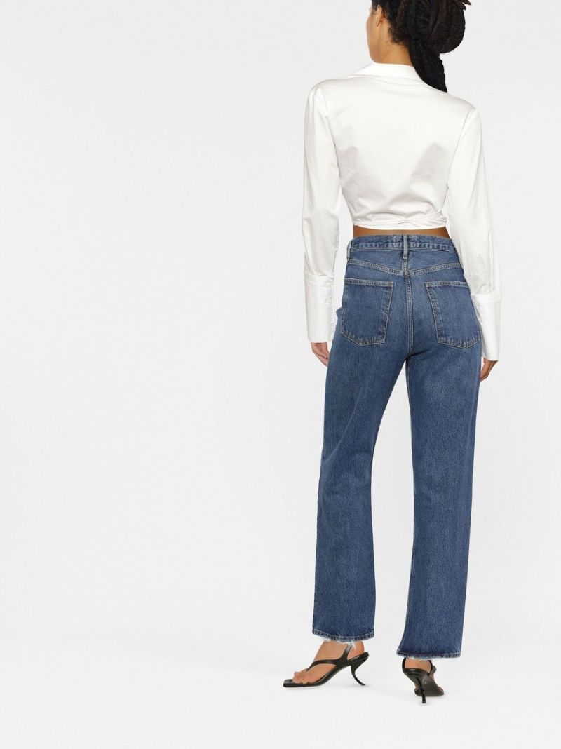 Blue '90s Pinch High-rise Straight Jeans