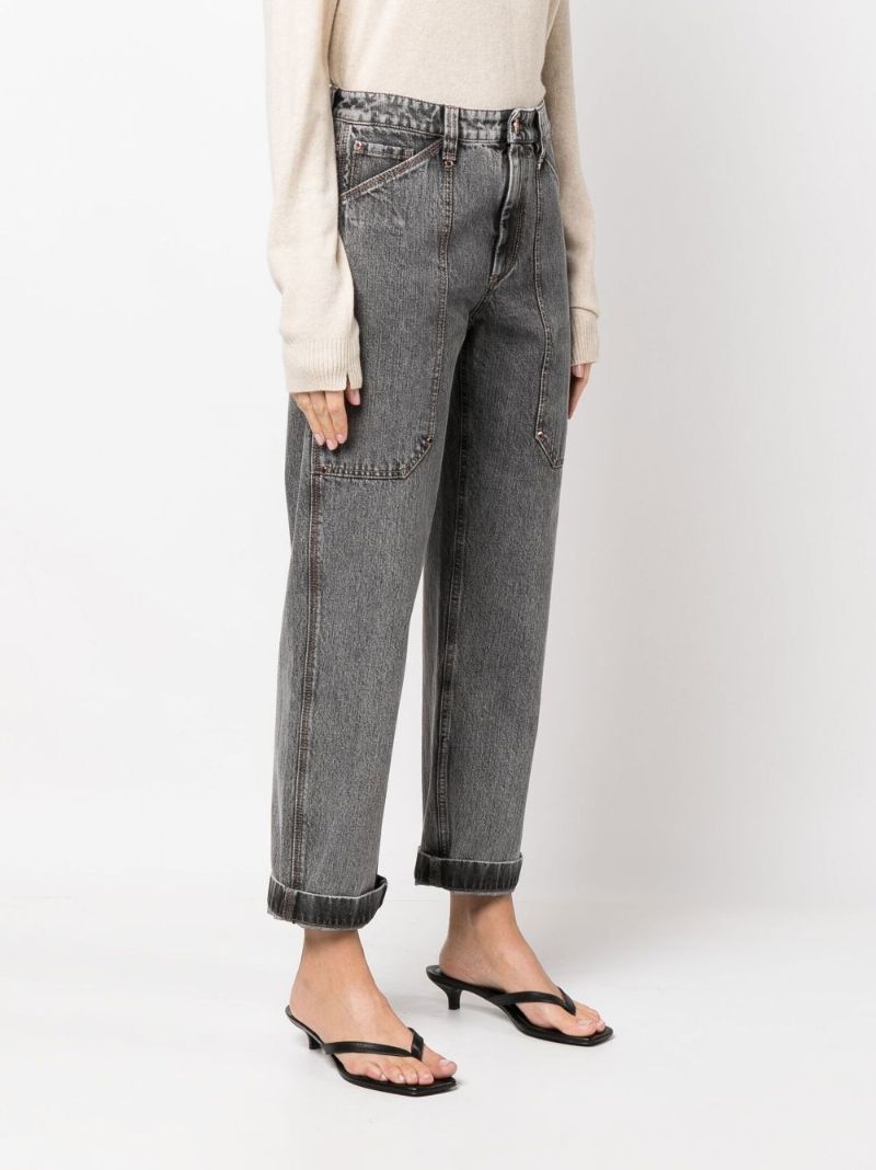 Grey Mid-rise Boyfriend Jeans