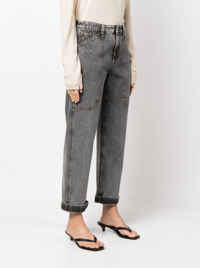 Grey Mid-rise Boyfriend Jeans