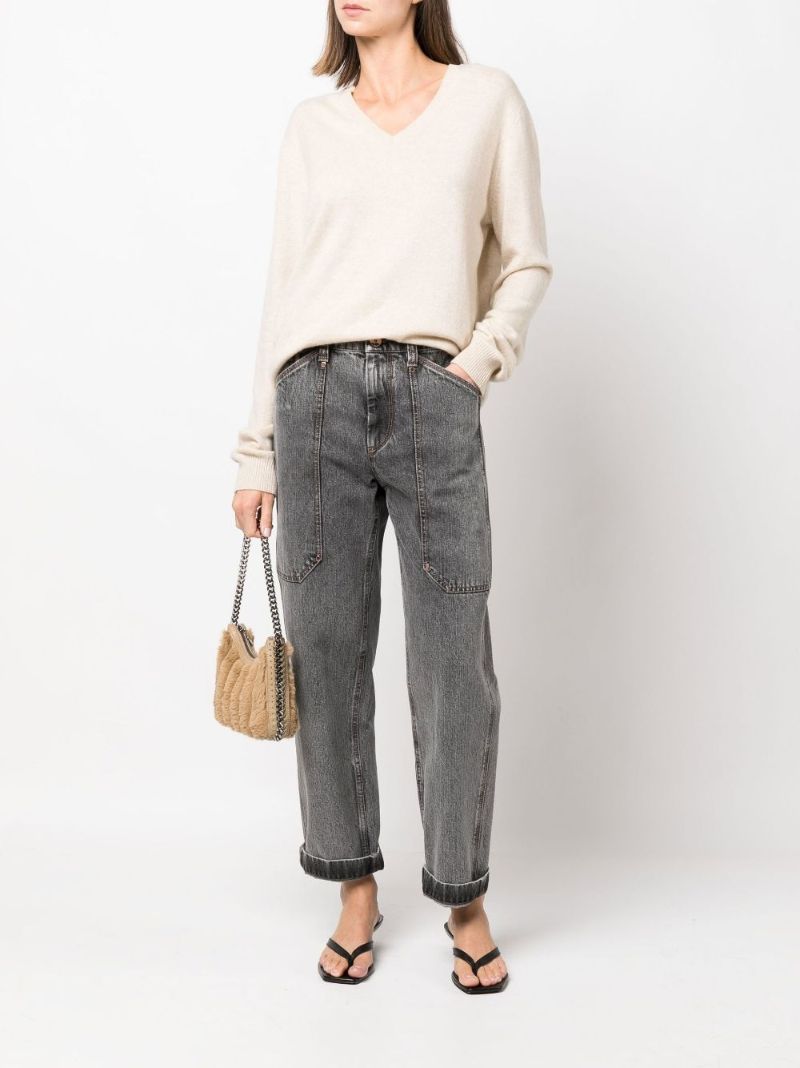 Grey Mid-rise Boyfriend Jeans