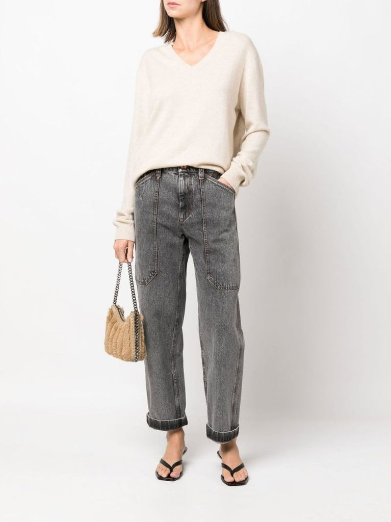 Grey Mid-rise Boyfriend Jeans