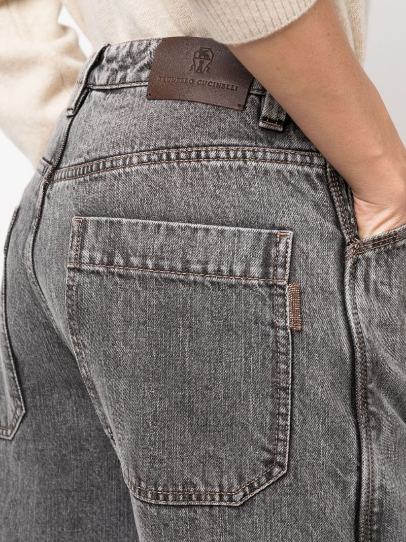 Grey Mid-rise Boyfriend Jeans