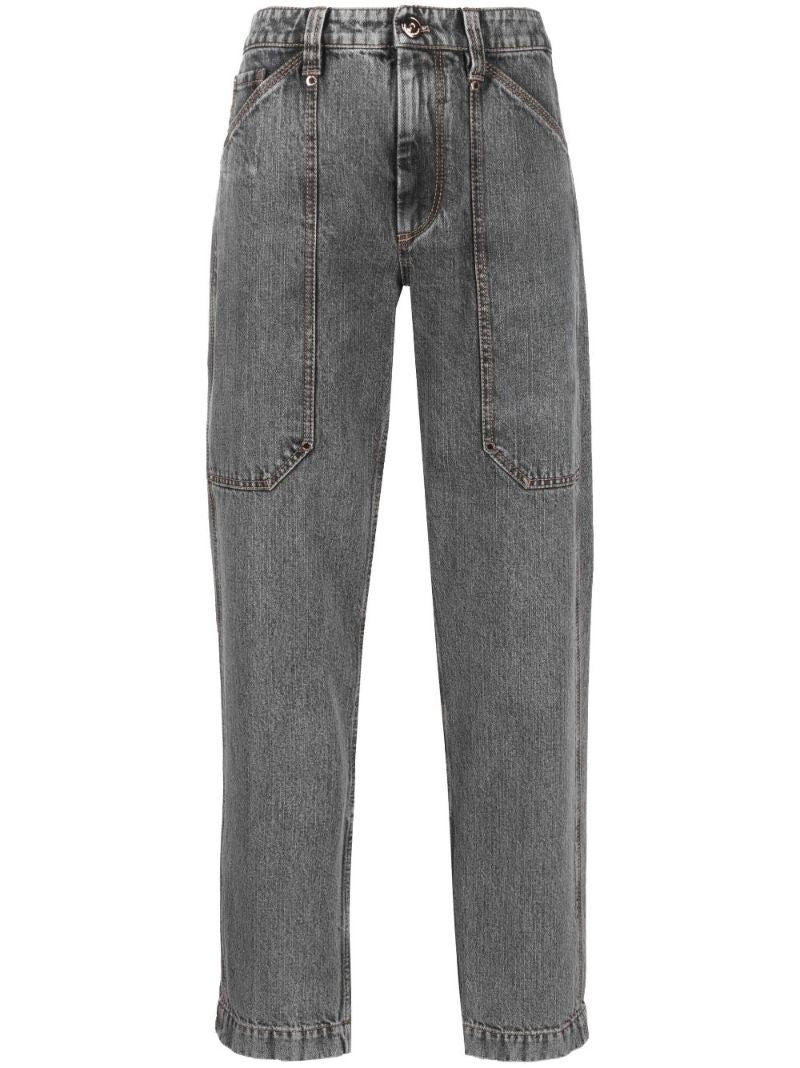 Grey Mid-rise Boyfriend Jeans