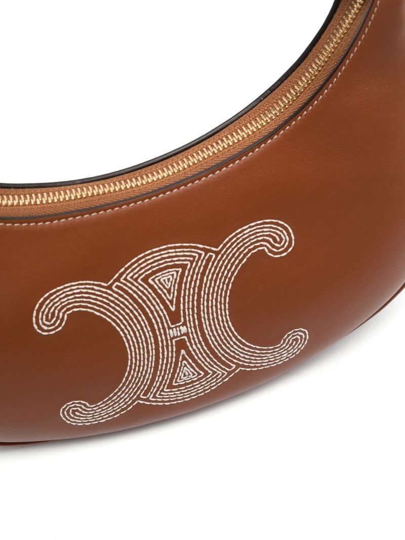 Brown Ava Medium Leather Shoulder Bag