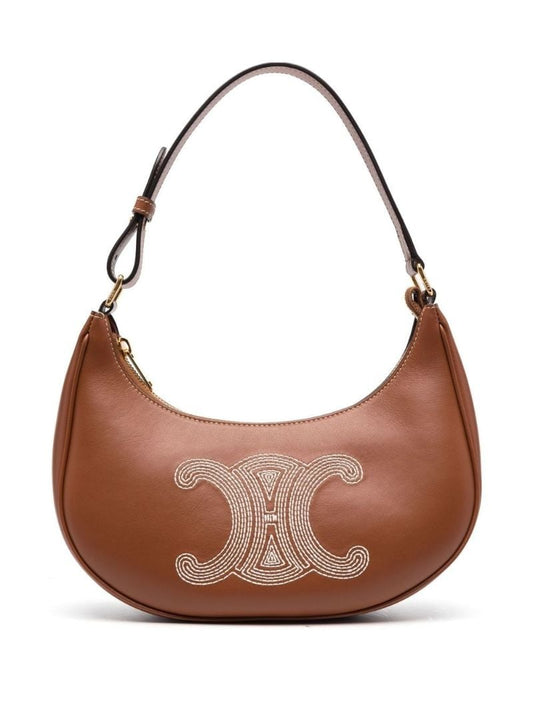 Brown Ava Medium Leather Shoulder Bag