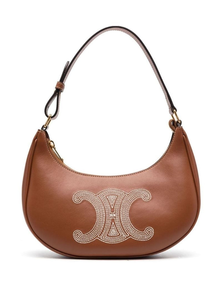 Brown Ava Medium Leather Shoulder Bag