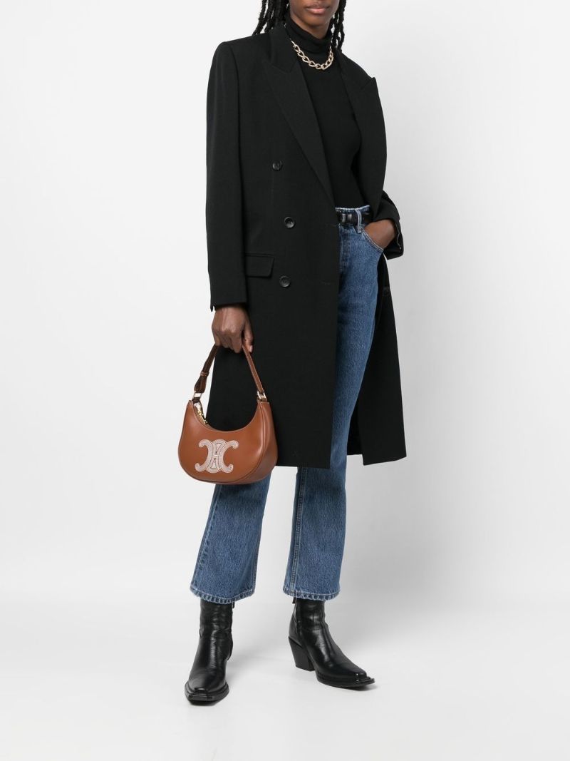 Brown Ava Medium Leather Shoulder Bag