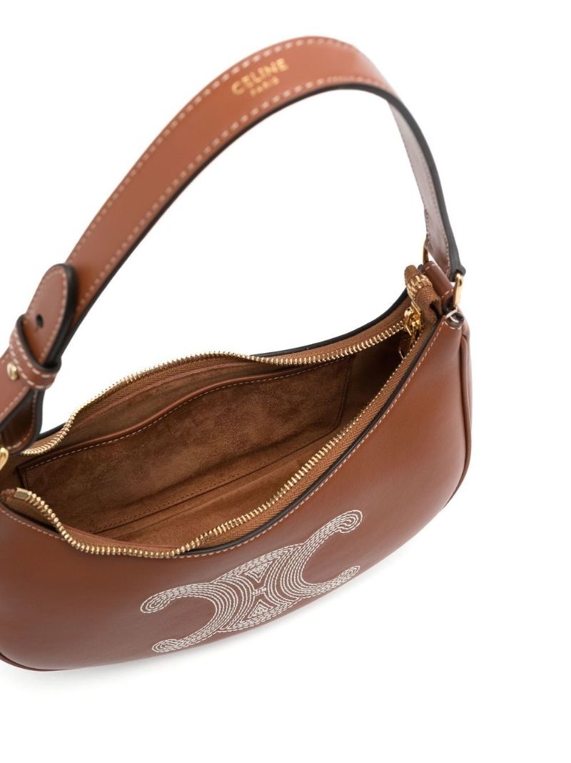 Brown Ava Medium Leather Shoulder Bag