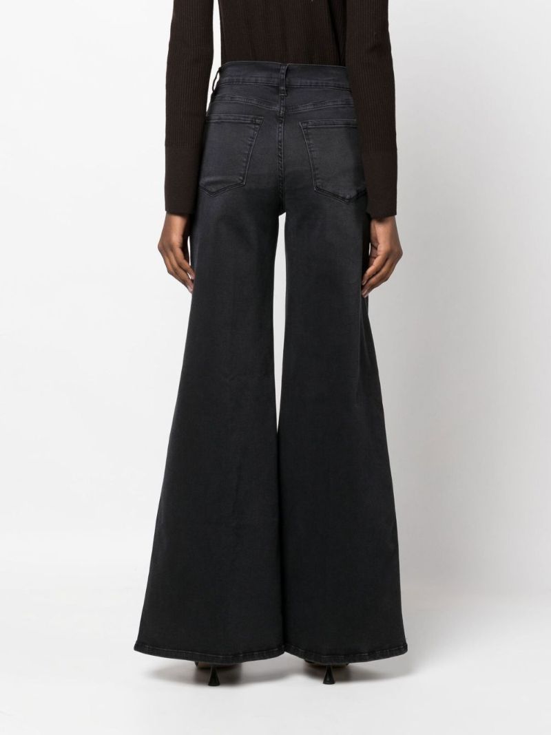 Black Le Palazzo High-rise Flared Jeans