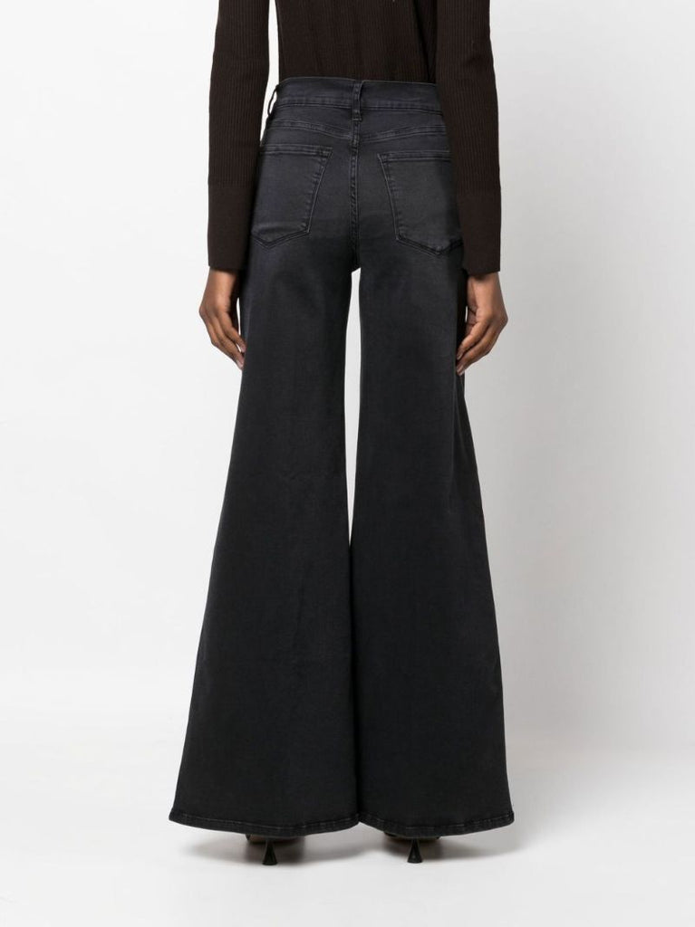 Black Le Palazzo High-rise Flared Jeans