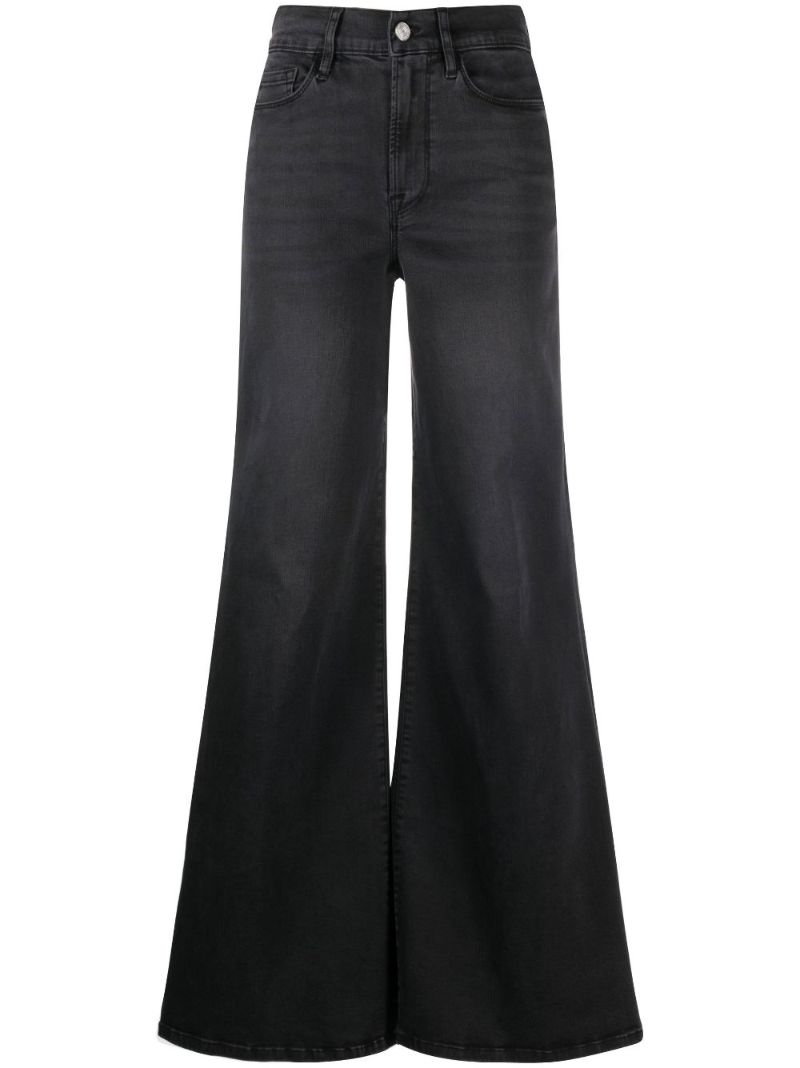 Black Le Palazzo High-rise Flared Jeans