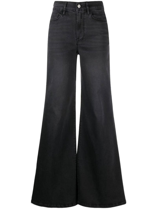 Black Le Palazzo High-rise Flared Jeans