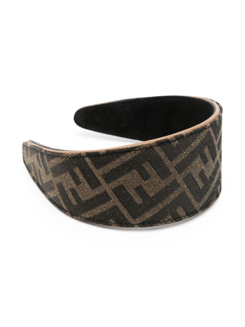 Brown Ff Jacquard Hairband