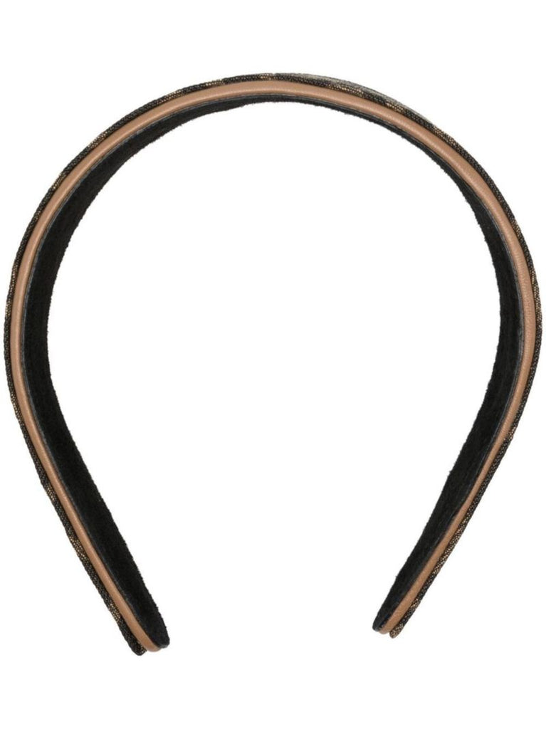 Brown Ff Jacquard Hairband