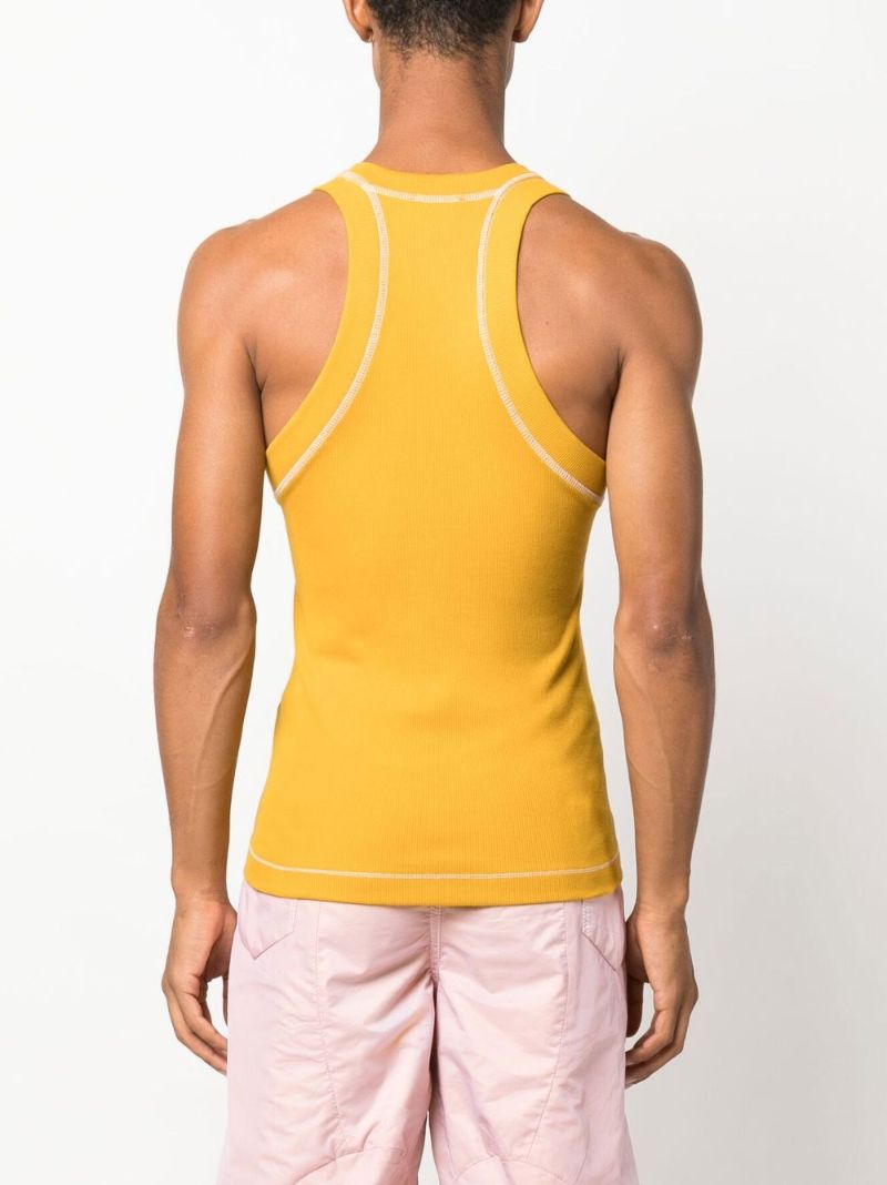 Yellow Tops Movement Cotton Jersey Vest