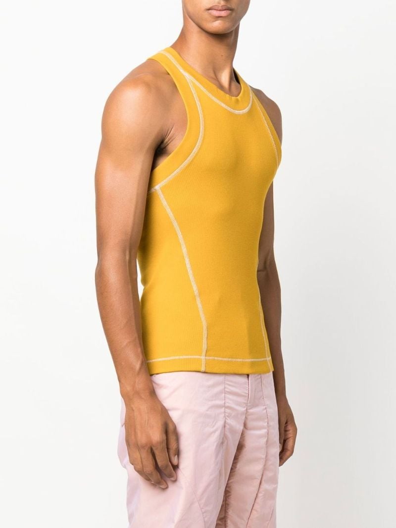 Yellow Tops Movement Cotton Jersey Vest