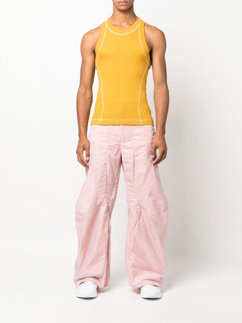 Yellow Tops Movement Cotton Jersey Vest