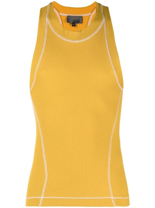Yellow Tops Movement Cotton Jersey Vest