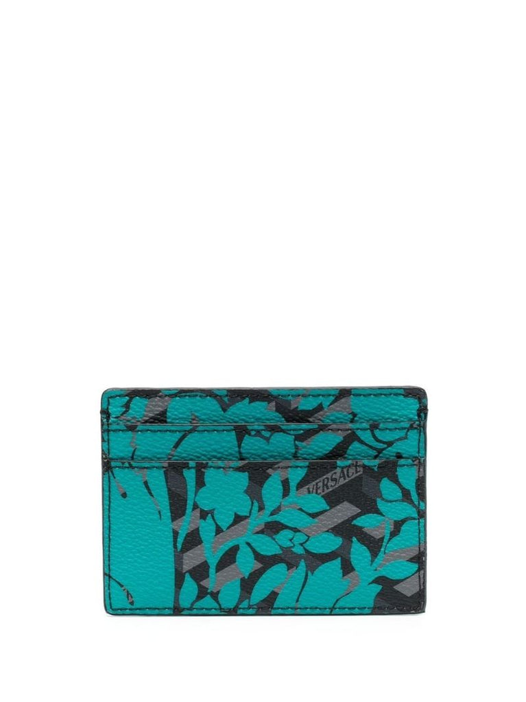 Black La Greca Signature Leather Cardholder