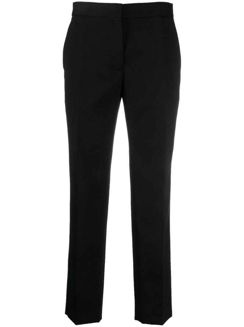 Black Tailored Slim Leg Wool Trousers