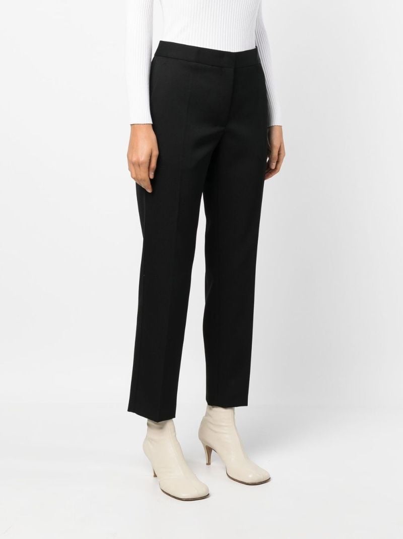 Black Tailored Slim Leg Wool Trousers