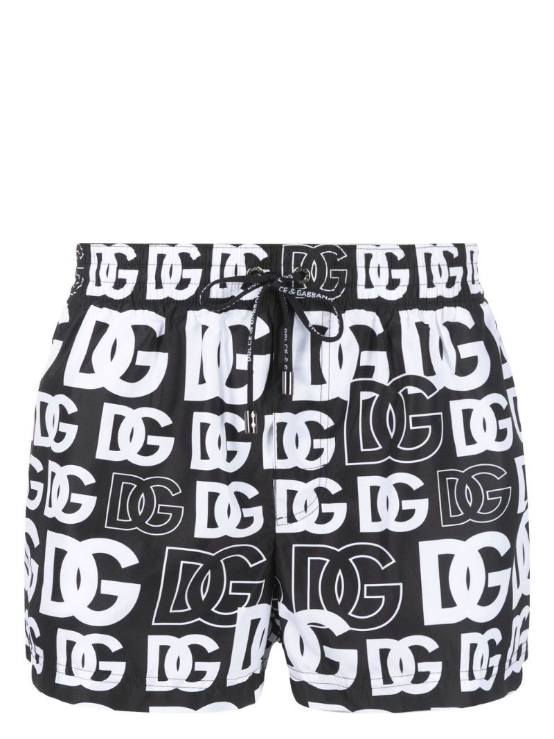 Black Logo Swim Shorts