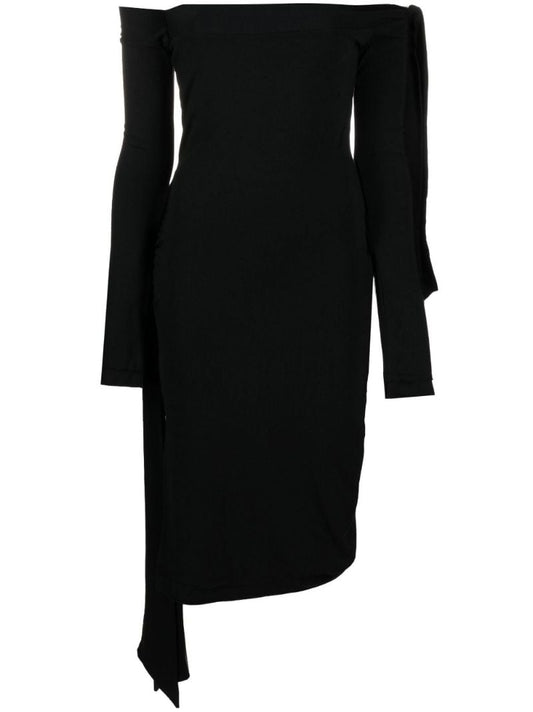 Black Beca Off-the-shoulder Dress