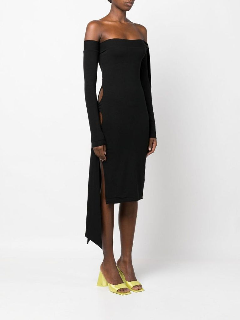 Black Beca Off-the-shoulder Dress