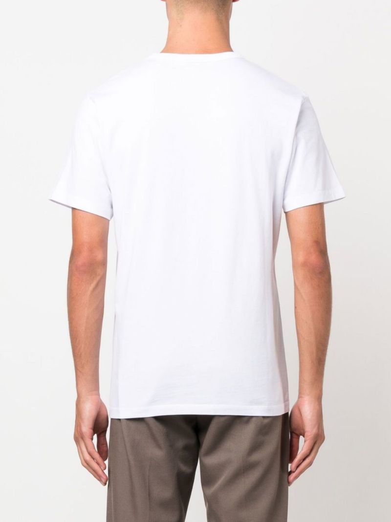 White Dressed Fox Patch Cotton T-shirt