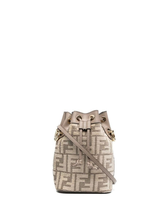 Grey Mon Tresor Mini Bucket Bag