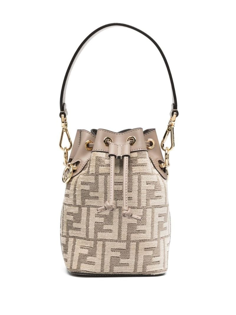 Grey Mon Tresor Mini Bucket Bag