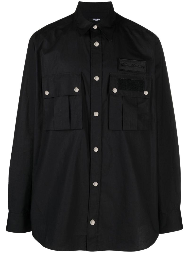 Black Logo Cotton Shirt