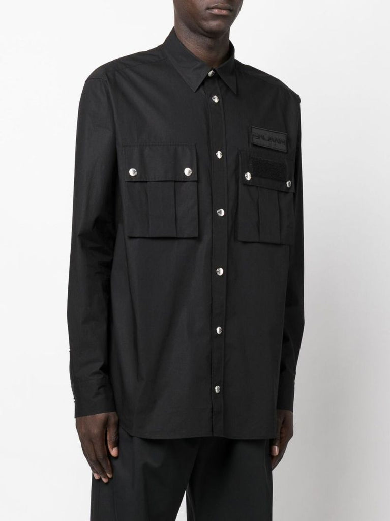 Black Logo Cotton Shirt