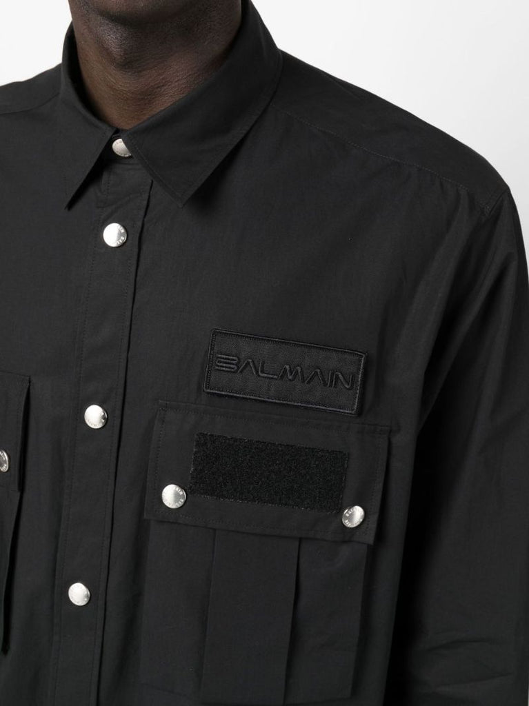 Black Logo Cotton Shirt