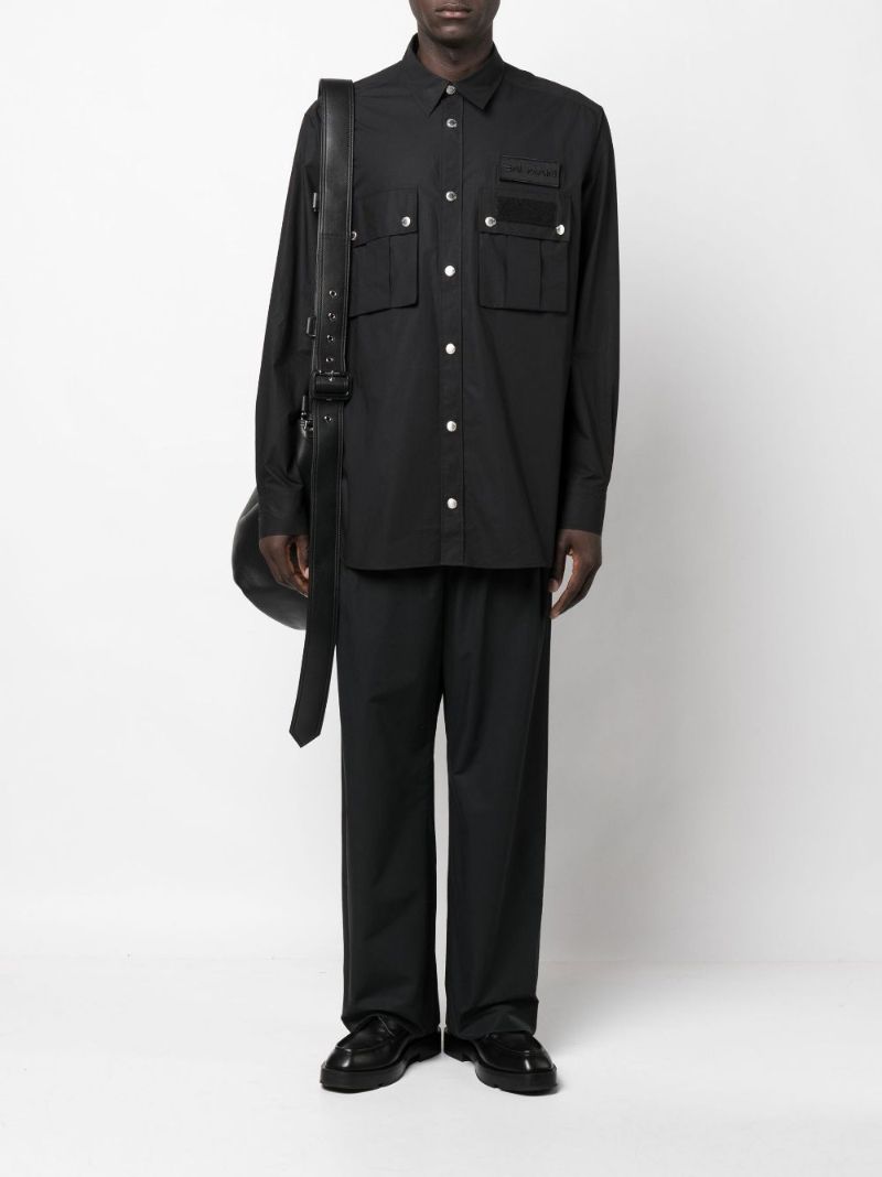 Black Logo Cotton Shirt