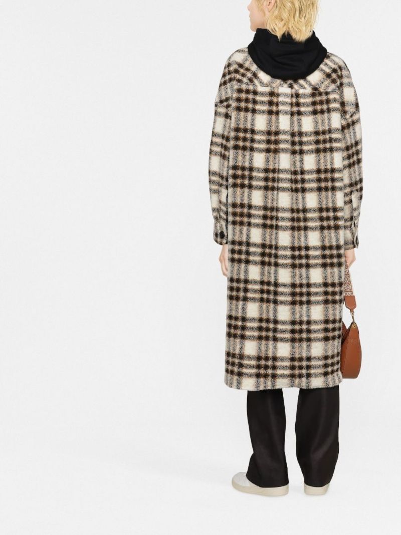 Neutral Fontizi Checked Coat