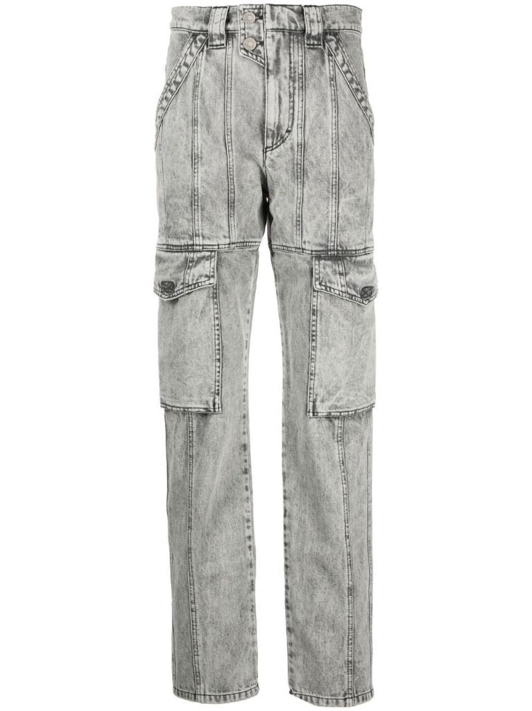 Grey Vayoneo High Waist Tapered Jeans
