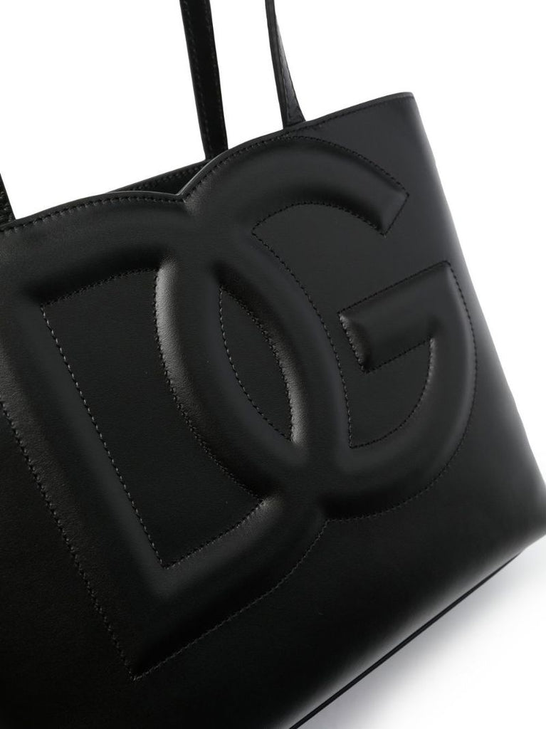 Black Embossed Logo Tote Bag